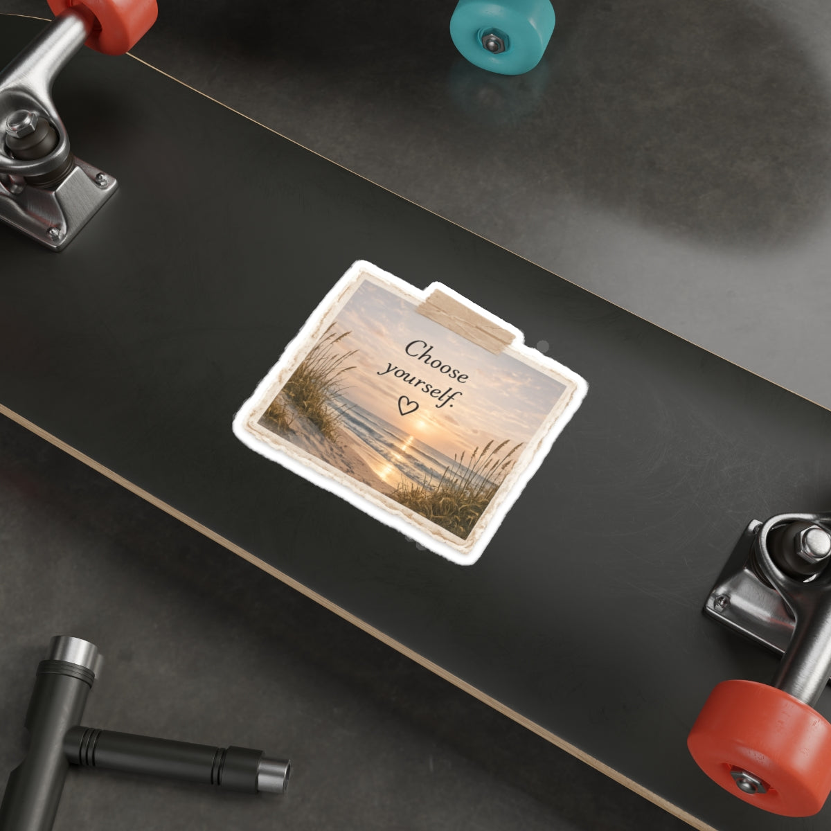 Choose Yourself — Coastal Sunset Die-Cut Sticker