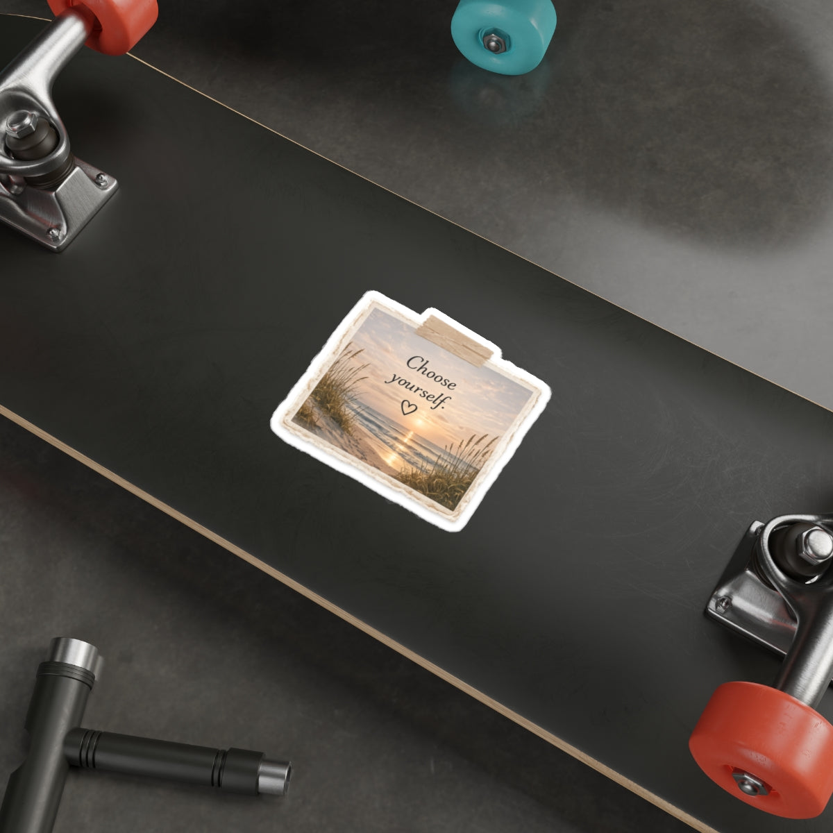 Choose Yourself — Coastal Sunset Die-Cut Sticker