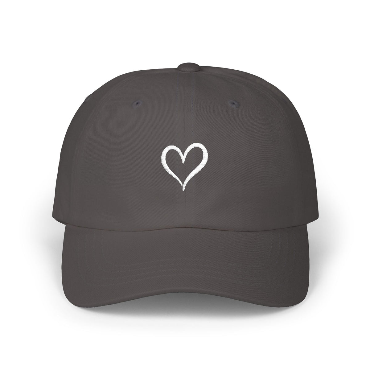Signature Heart Embroidered Dad Cap | Unisex Cotton Hat