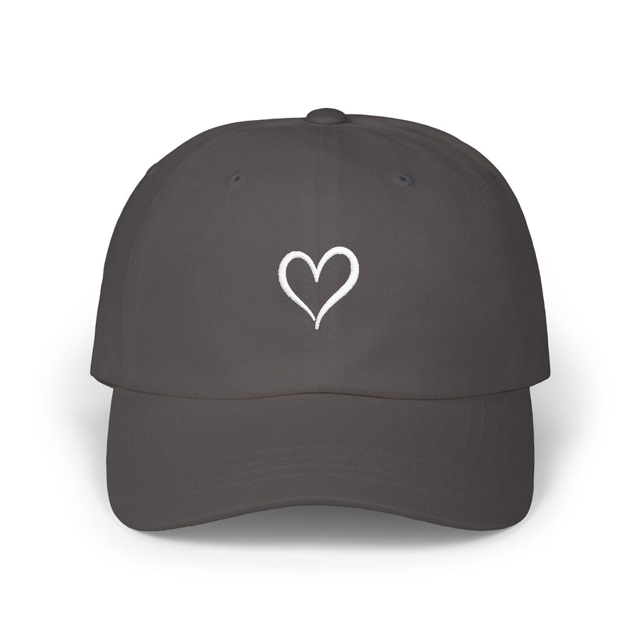 Signature Heart Embroidered Dad Cap | Unisex Cotton Hat