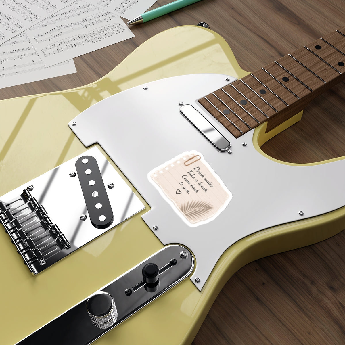 Drink Water. Take a Break. Come Back to You — Die-Cut Sticker