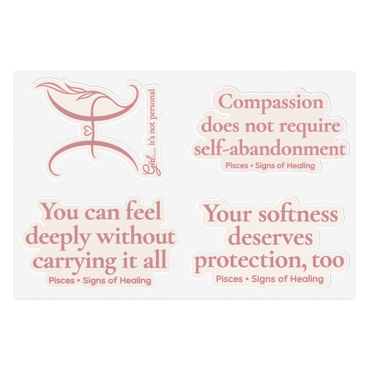 Pisces Signs of Healing™ Reminder Sticker Sheet