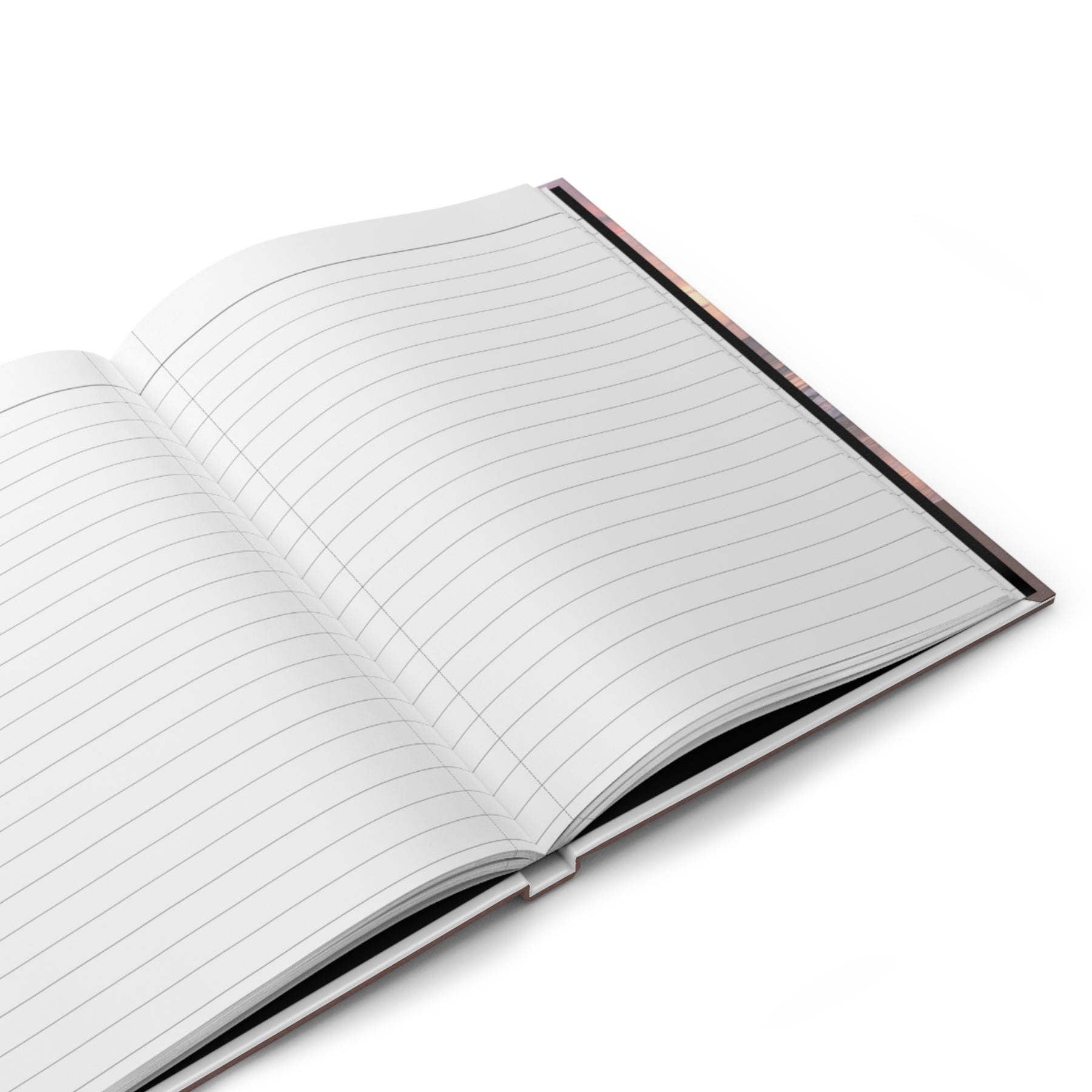 Open Choose Yourself journal showing white lined pages