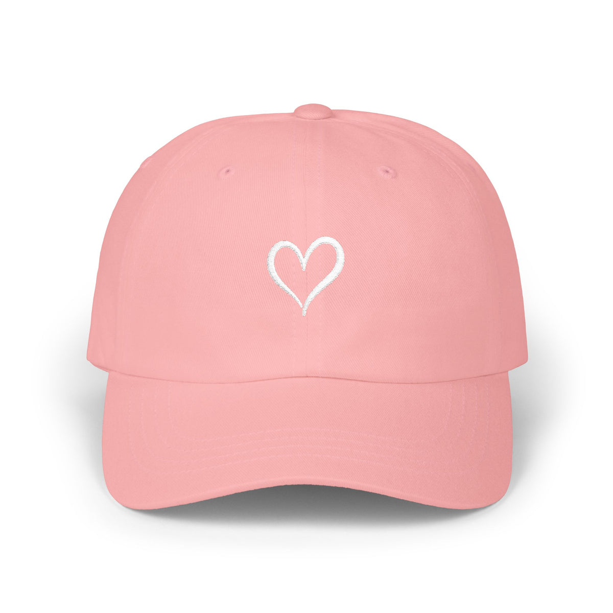 Signature Heart Embroidered Dad Cap | Unisex Cotton Hat