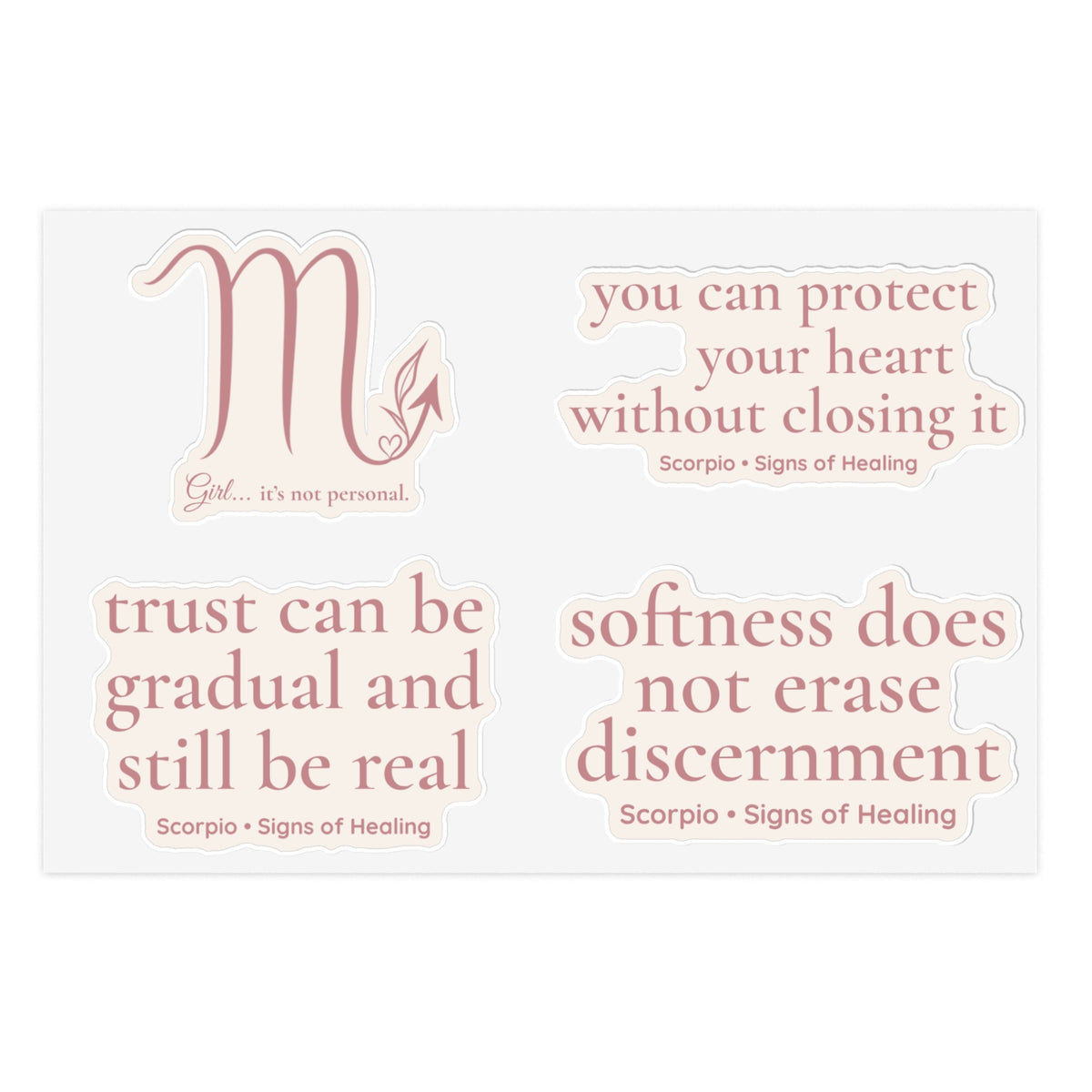 Scorpio Signs of Healing™ Reminder Sticker Sheet