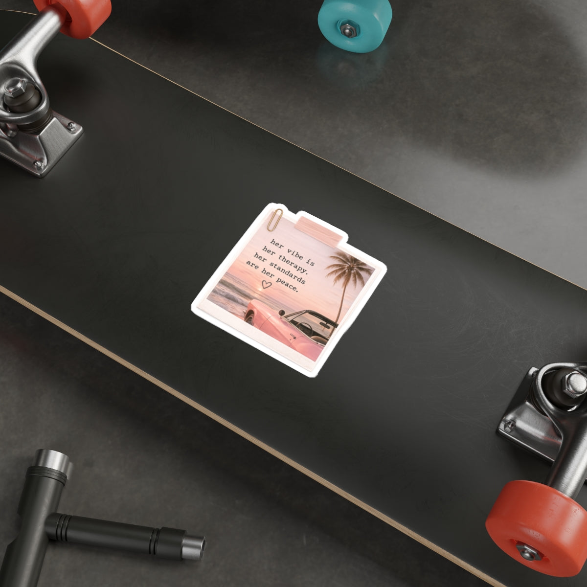 Her Vibe Is Her Therapy. Her Standards Are Her Peace — Die-Cut Sticker