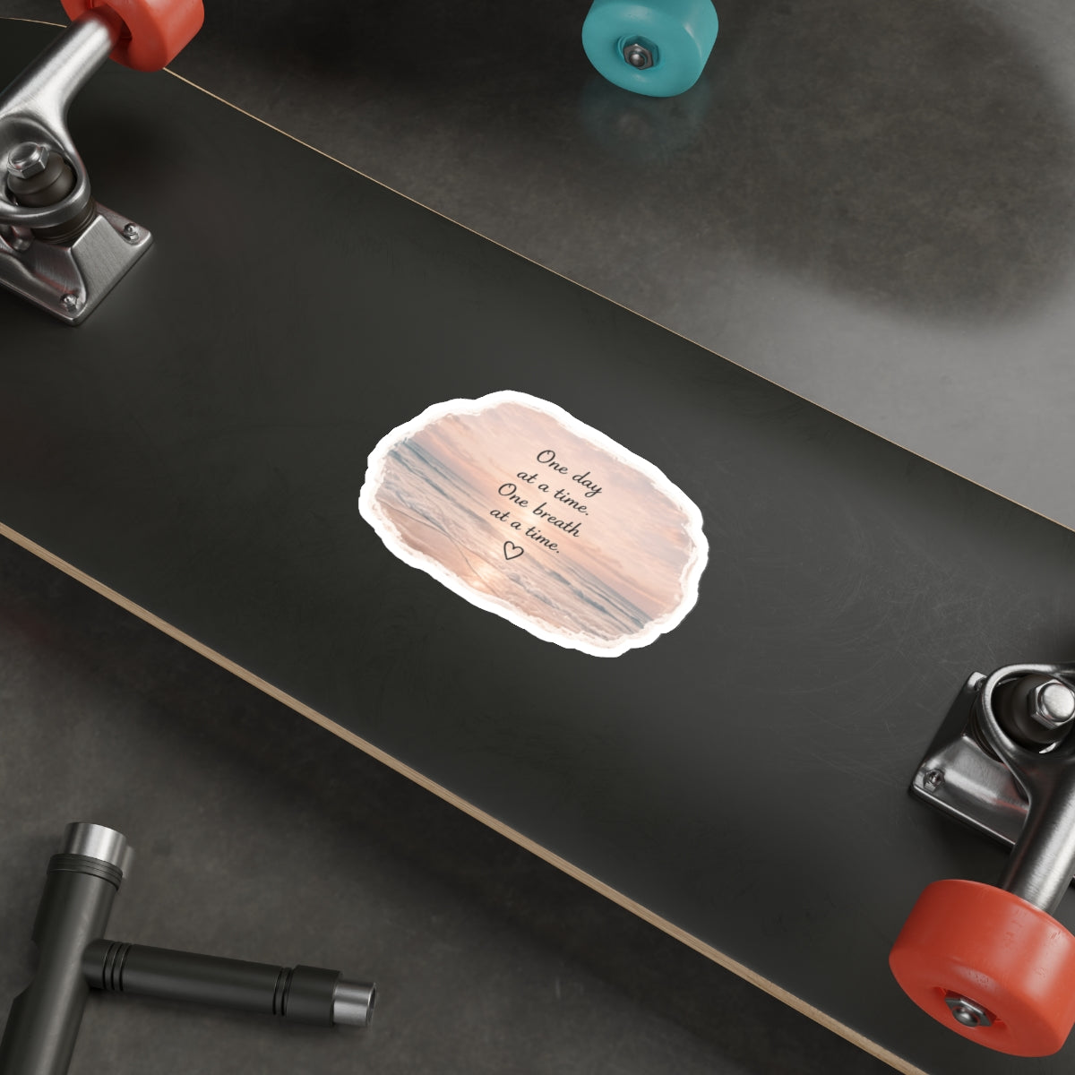 One Day at a Time. One Breath at a Time — Die-Cut Sticker