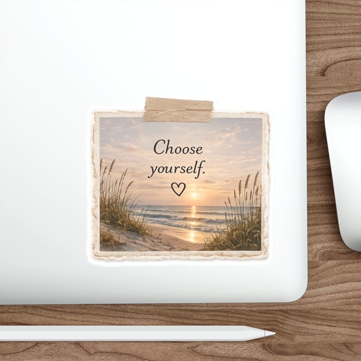 Choose Yourself — Coastal Sunset Die-Cut Sticker