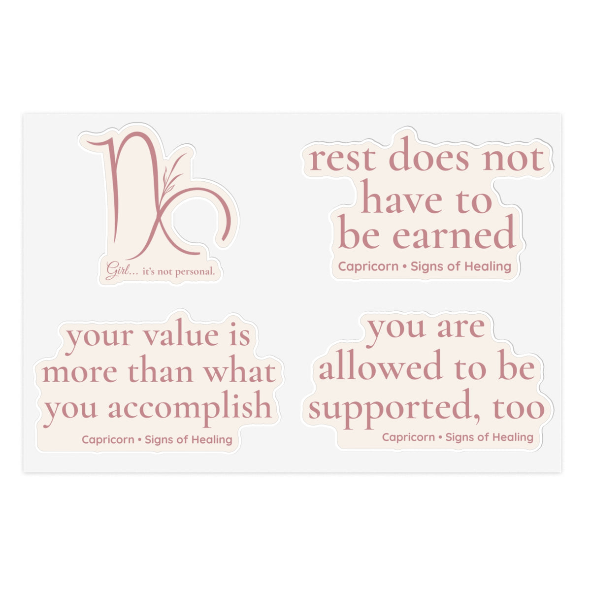 Capricorn Signs of Healing™ Reminder Sticker Sheet