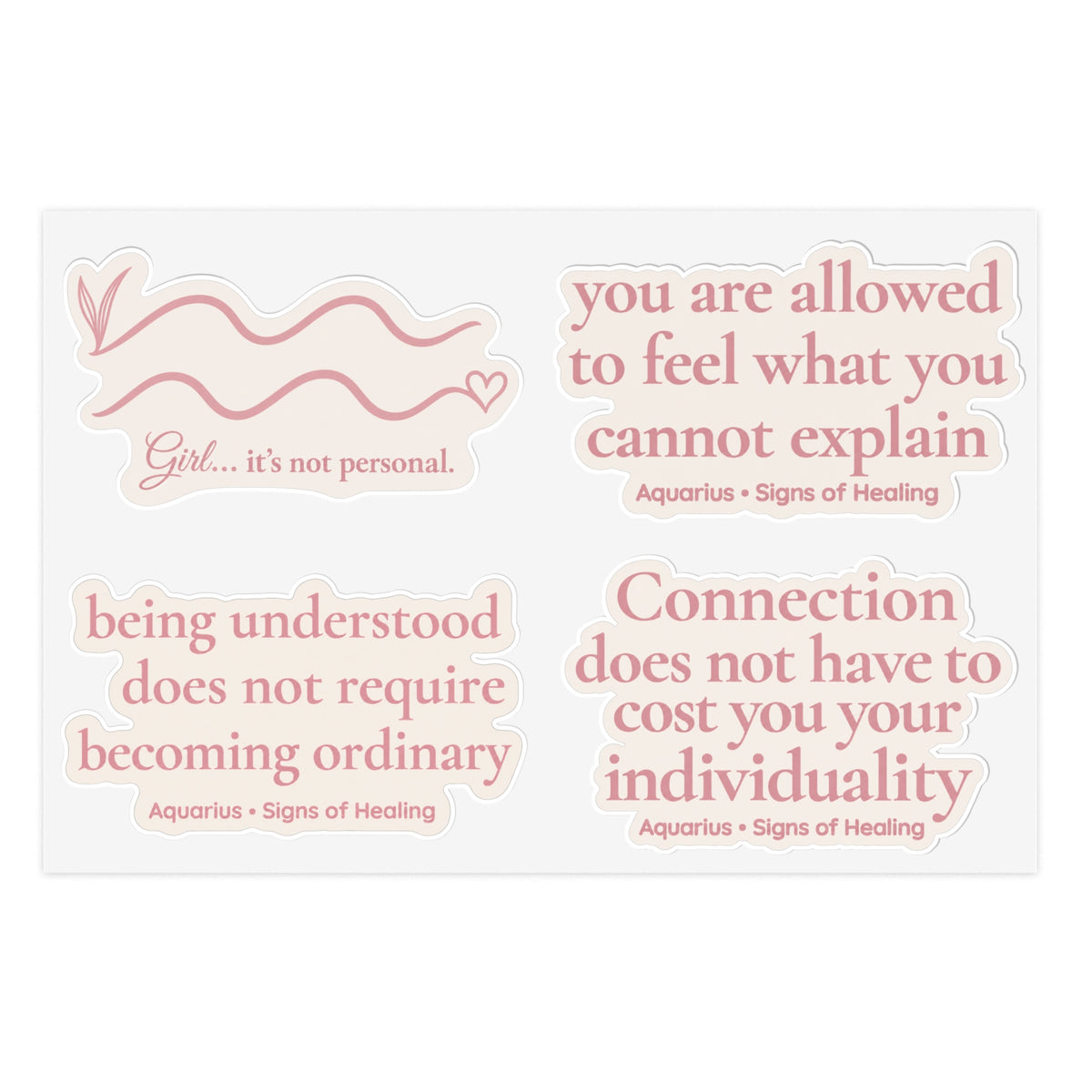 Aquarius Signs of Healing™ Sticker Pack