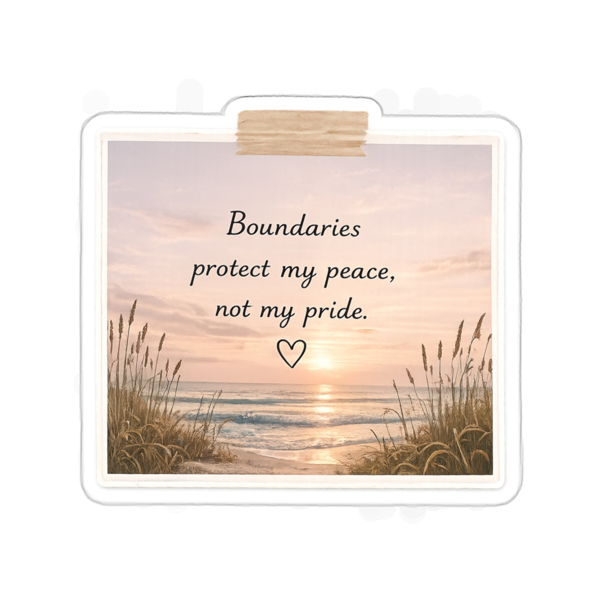 Boundaries Protect My Peace, Not My Pride — Die-Cut Sticker