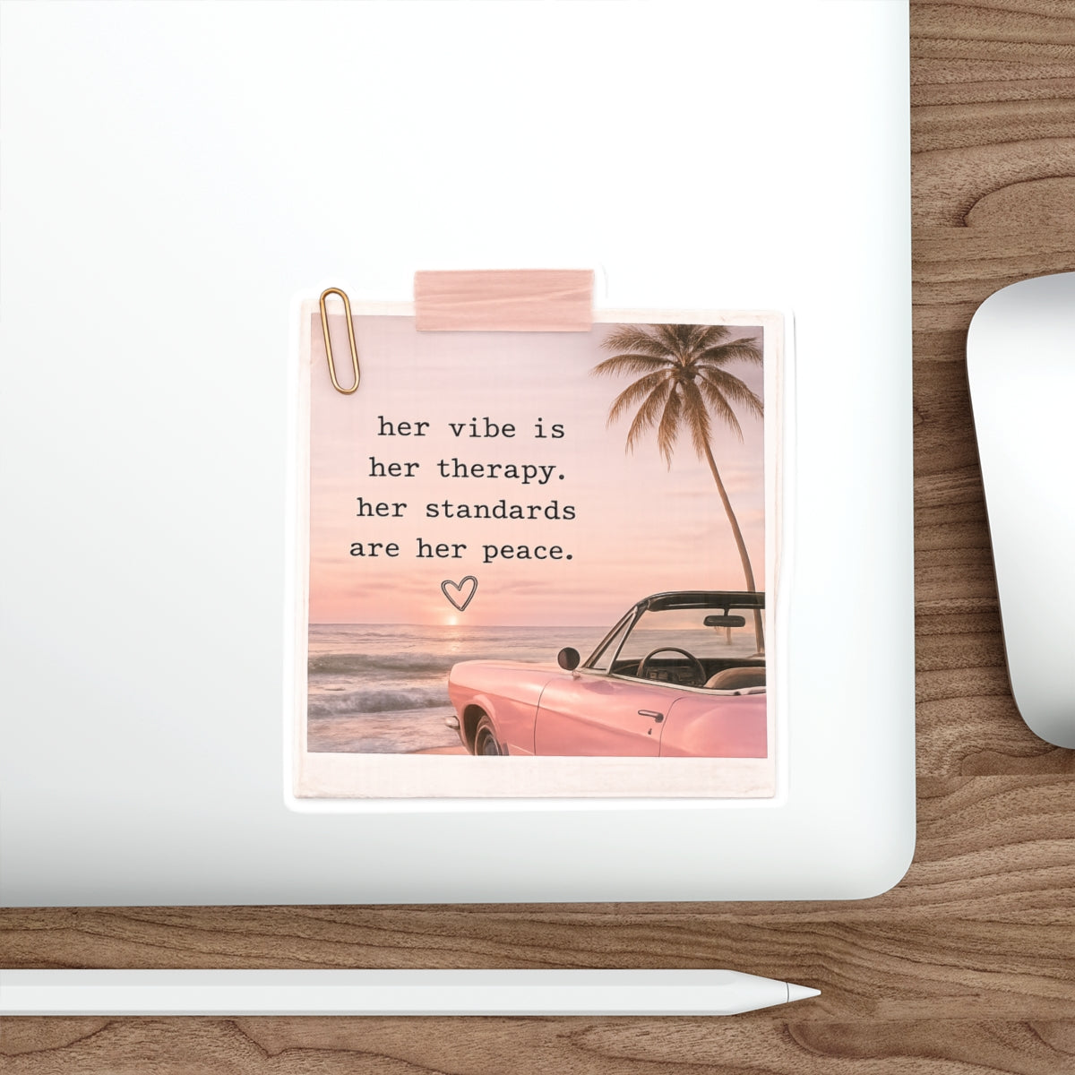 Her Vibe Is Her Therapy. Her Standards Are Her Peace — Die-Cut Sticker